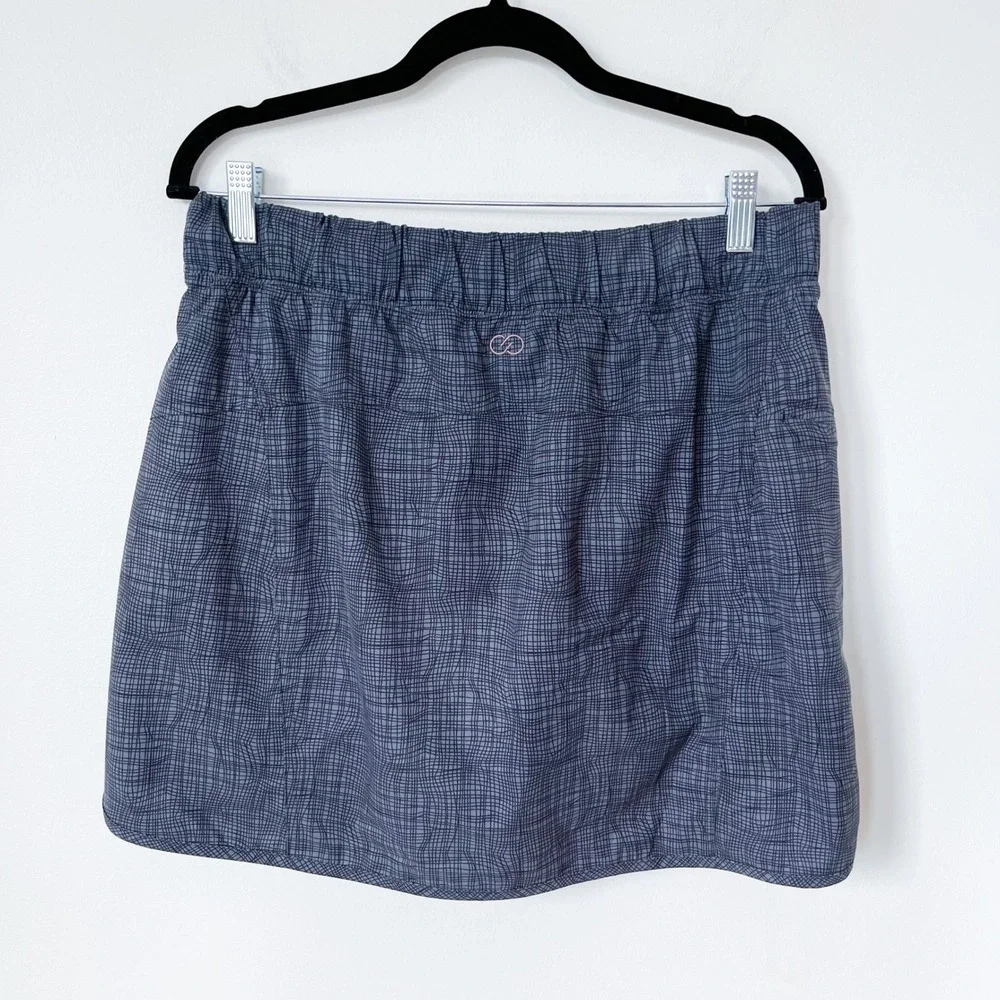 CALIA Athletic‎ Skort Skirt Grey Black Grid Pickleball Golf Womens Medium